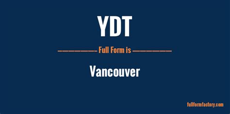 ydt meaning in education|YDT Abbreviation Meaning .